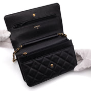 Chanel Wallet on Chain WOC Caviar Leder Schwarz GHW