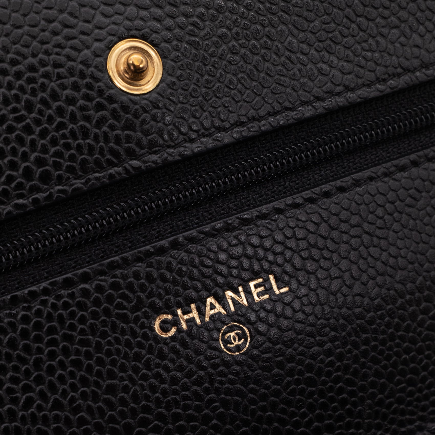 Chanel Wallet on Chain WOC Caviar Leder Schwarz GHW