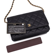 Chanel Wallet on Chain WOC Caviar Leder Schwarz GHW
