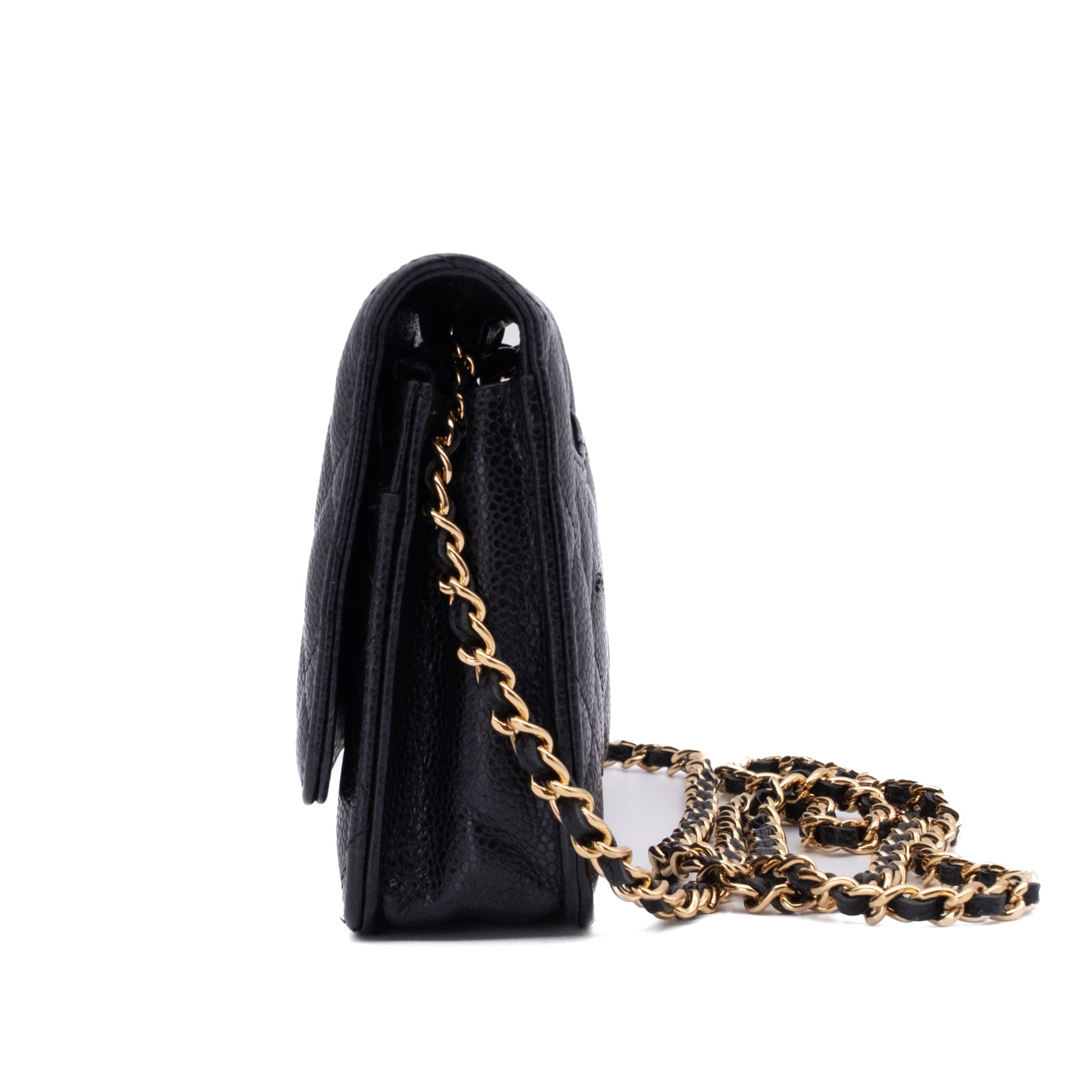 Chanel Wallet on Chain WOC Caviar Leder Schwarz GHW