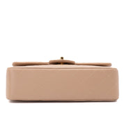 Chanel Classic Double Flag Bag Small Beige Lammleder 24k GHW