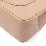 Chanel Classic Double Flag Bag Small Beige Lammleder 24k GHW