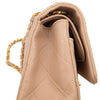 Chanel Classic Double Flag Bag Small Beige Lammleder 24k GHW