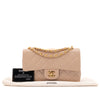 Chanel Classic Double Flag Bag Small Beige Lammleder 24k GHW