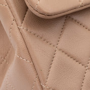 Chanel Classic Double Flag Bag Small Beige Lammleder 24k GHW