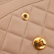 Chanel Classic Double Flag Bag Small Beige Lammleder 24k GHW