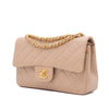 Chanel Classic Double Flag Bag Small Beige Lammleder 24k GHW