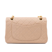 Chanel Classic Double Flag Bag Small Beige Lammleder 24k GHW