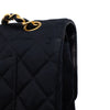 Chanel Classic Double Flap Bag Medium Satin Dunkelblau 24k GHW