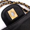 Chanel Classic Double Flap Bag Medium Satin Dunkelblau 24k GHW