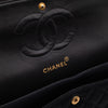 Chanel Classic Double Flap Bag Medium Satin Dunkelblau 24k GHW