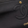 Chanel Classic Double Flap Bag Medium Satin Dunkelblau 24k GHW