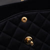 Chanel Classic Double Flap Bag Medium Satin Dunkelblau 24k GHW