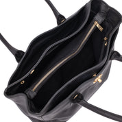 Chanel Executive Cerf Medium Kalbsleder Schwarz 24k GHW