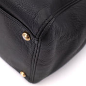 Chanel Executive Cerf Medium Kalbsleder Schwarz 24k GHW