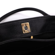 Chanel Executive Cerf Medium Kalbsleder Schwarz 24k GHW