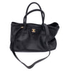 Chanel Executive Cerf Medium Kalbsleder Schwarz 24k GHW