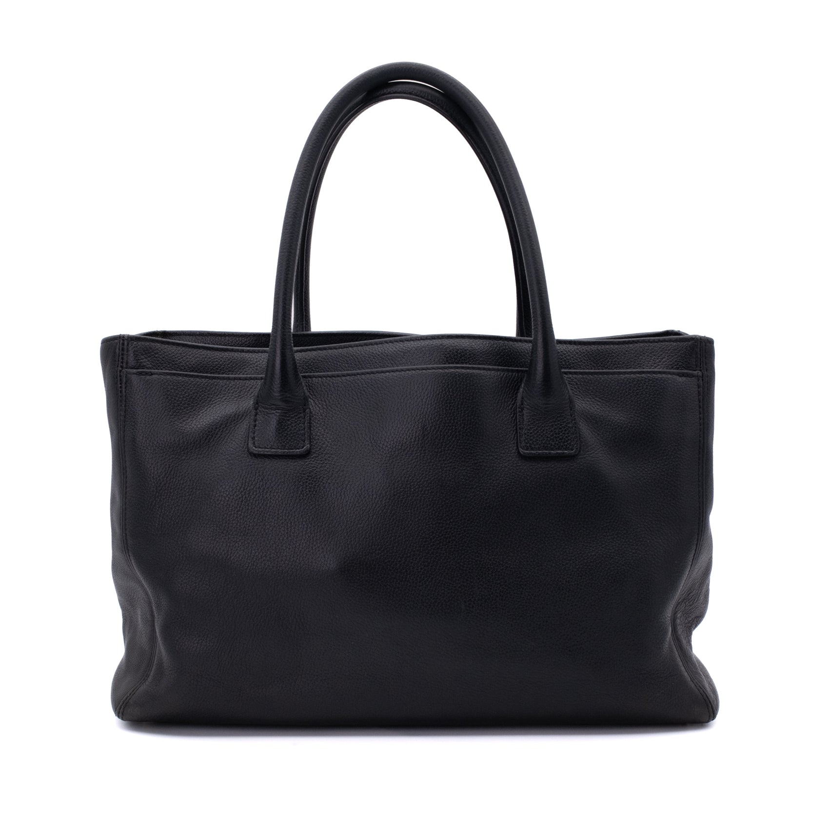 Chanel Executive Cerf Medium Kalbsleder Schwarz 24k GHW