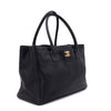 Chanel Executive Cerf Medium Kalbsleder Schwarz 24k GHW