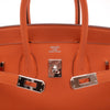 Hermès Birkin 25 in Mango Orange aus Epsom Leder mit silberfarbener Hardware im Retourne Stil