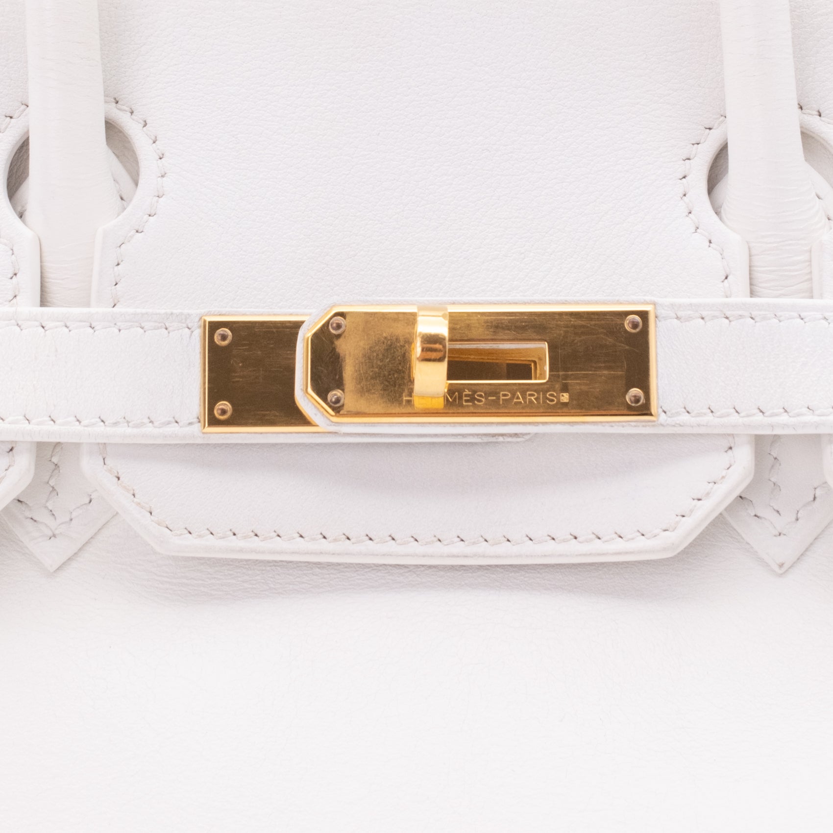 Hermès Birkin 30 Swift Leder Blanc Retourne GHW