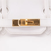 Hermès Birkin 30 Swift Leder Blanc Retourne GHW