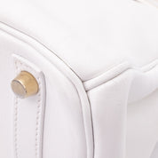 Hermès Birkin 30 Swift Leder Blanc Retourne GHW