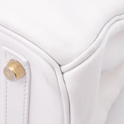 Hermès Birkin 30 Swift Leder Blanc Retourne GHW