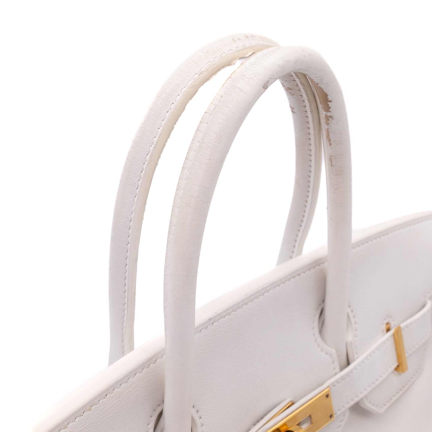 Hermès Birkin 30 Swift Leder Blanc Retourne GHW
