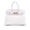 Hermès Birkin 30 Swift Leder Blanc Retourne GHW