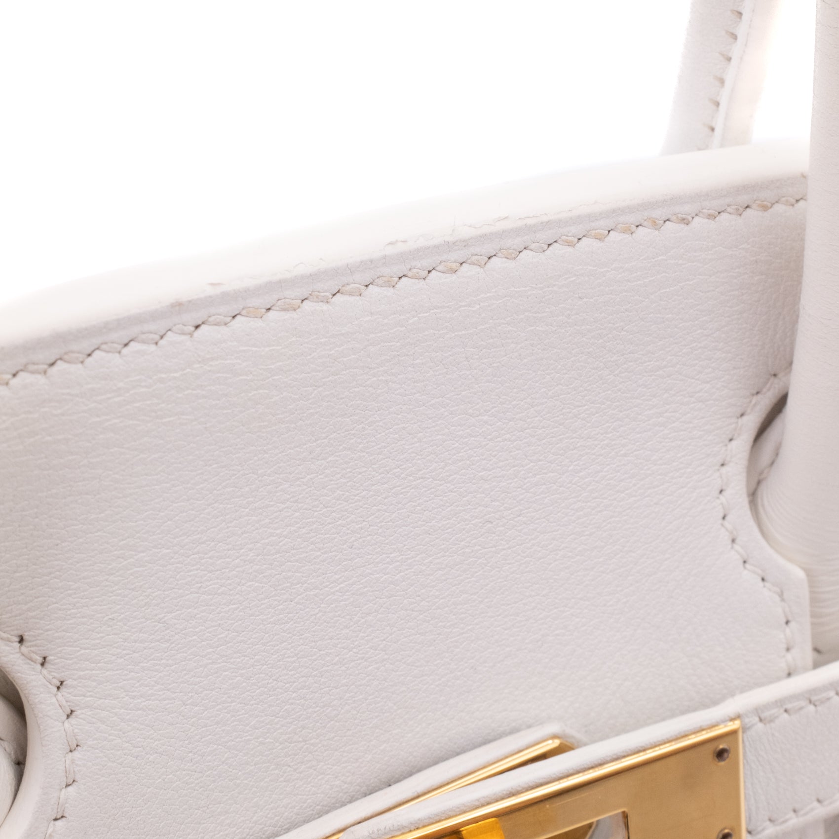 Hermès Birkin 30 Swift Leder Blanc Retourne GHW