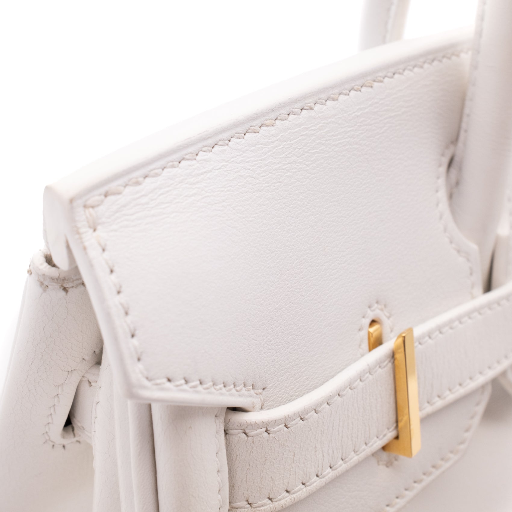 Hermès Birkin 30 Swift Leder Blanc Retourne GHW
