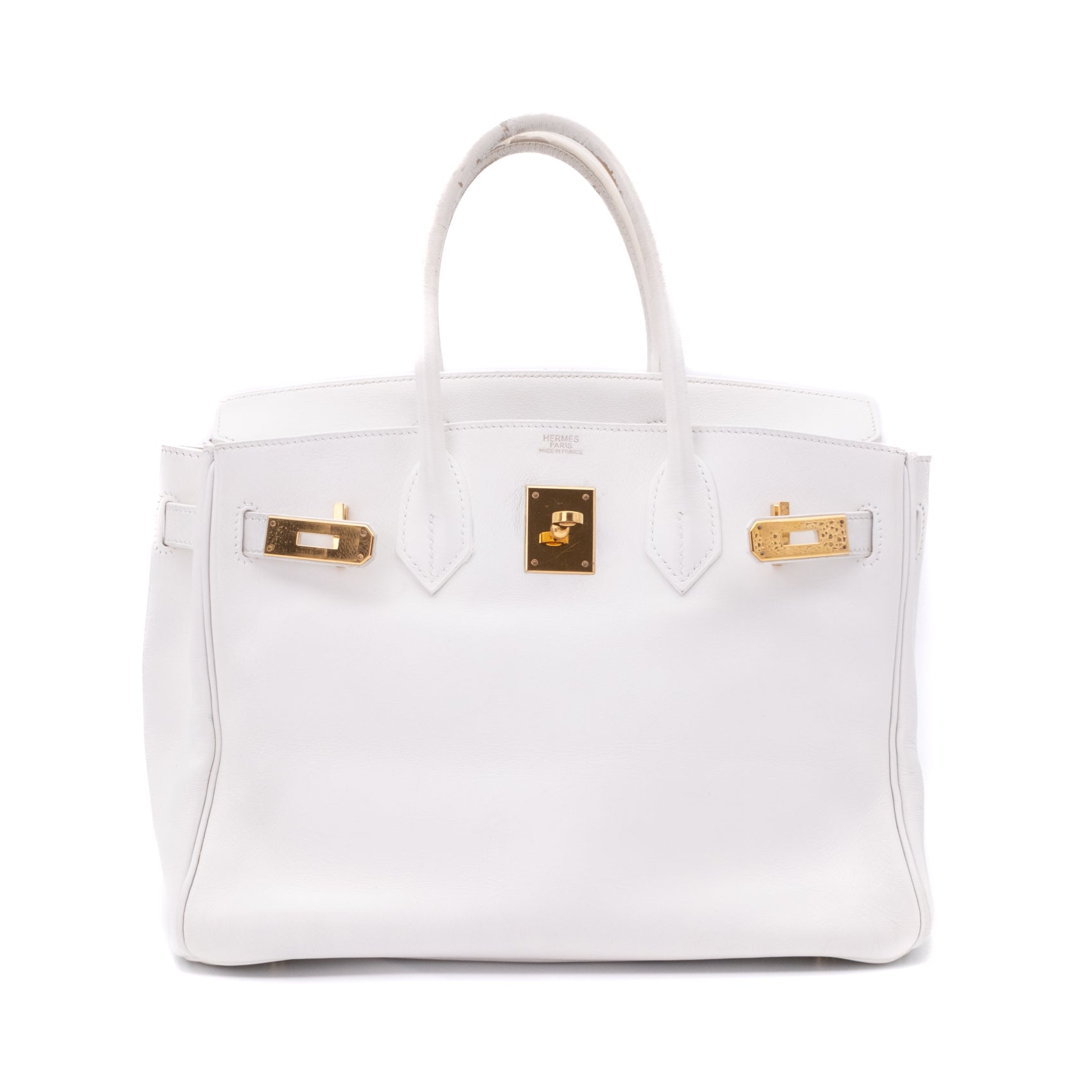 Hermès Birkin 30 Swift Leder Blanc Retourne GHW