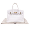 Hermès Birkin 30 Swift Leder Blanc Retourne GHW