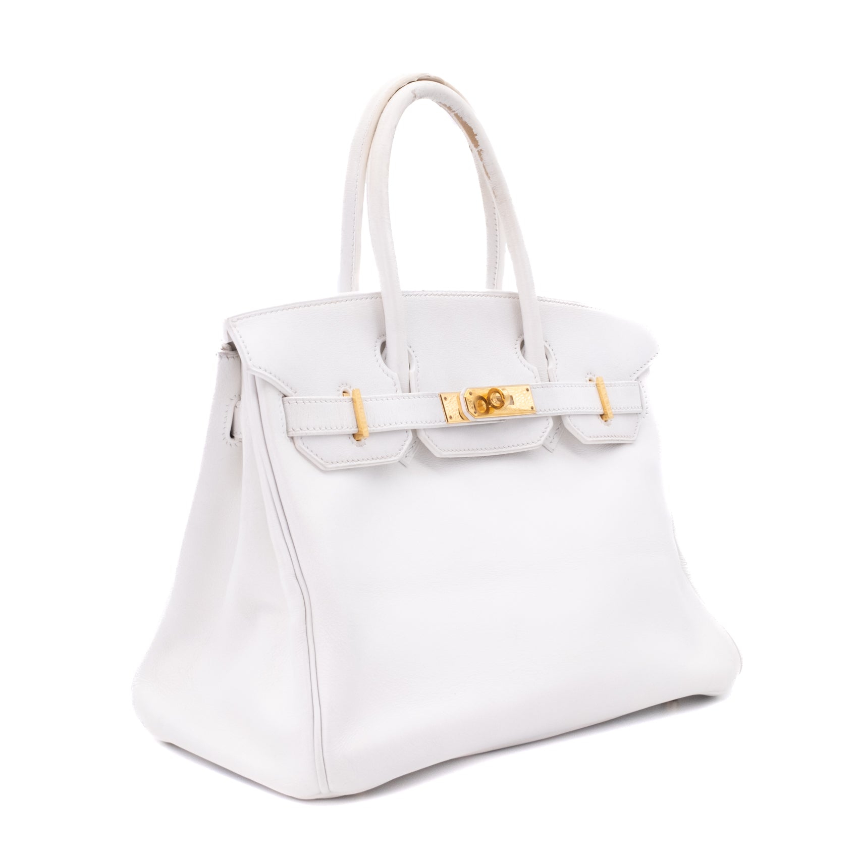 Hermès Birkin 30 Swift Leder Blanc Retourne GHW