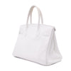Hermès Birkin 30 Swift Leder Blanc Retourne GHW