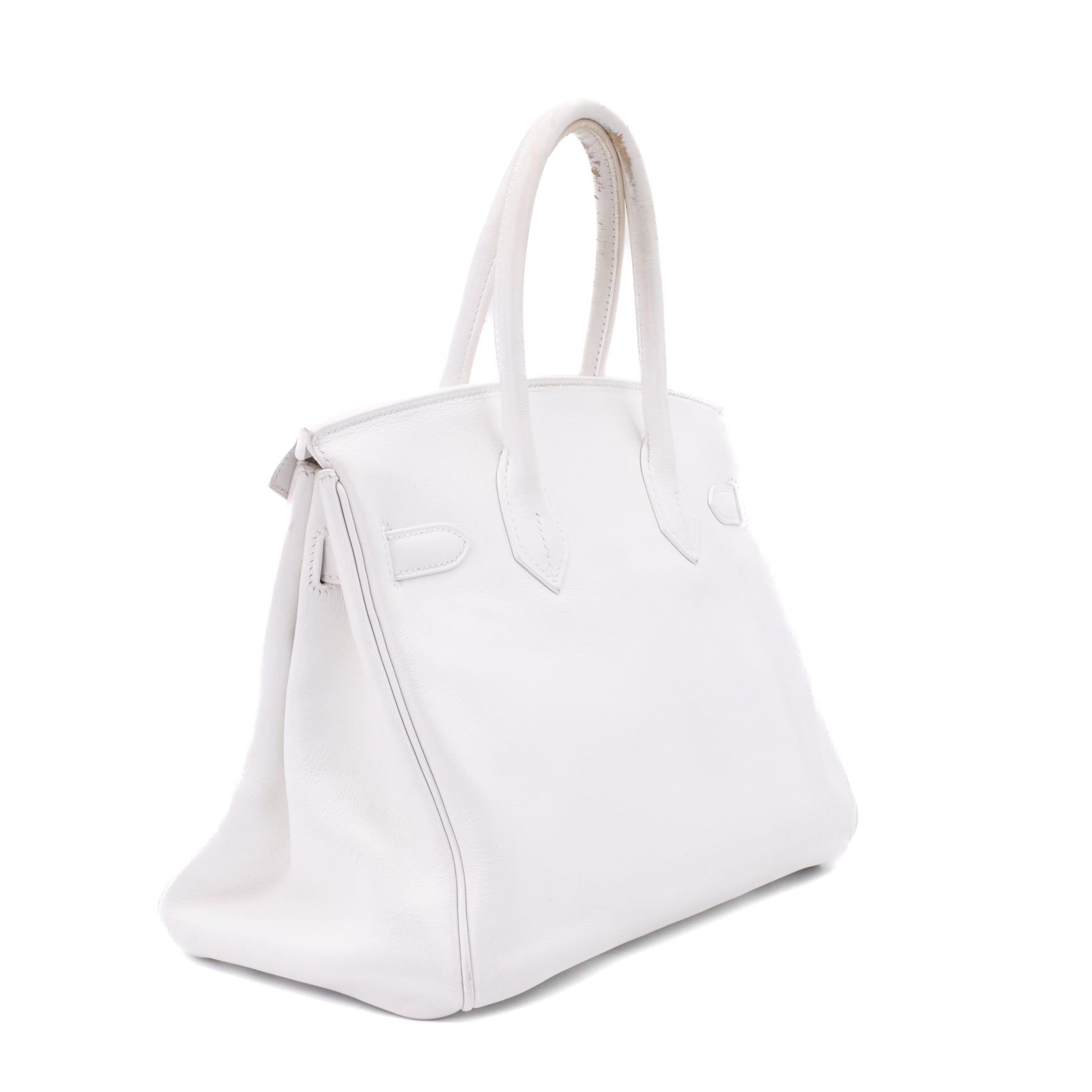 Hermès Birkin 30 Swift Leder Blanc Retourne GHW