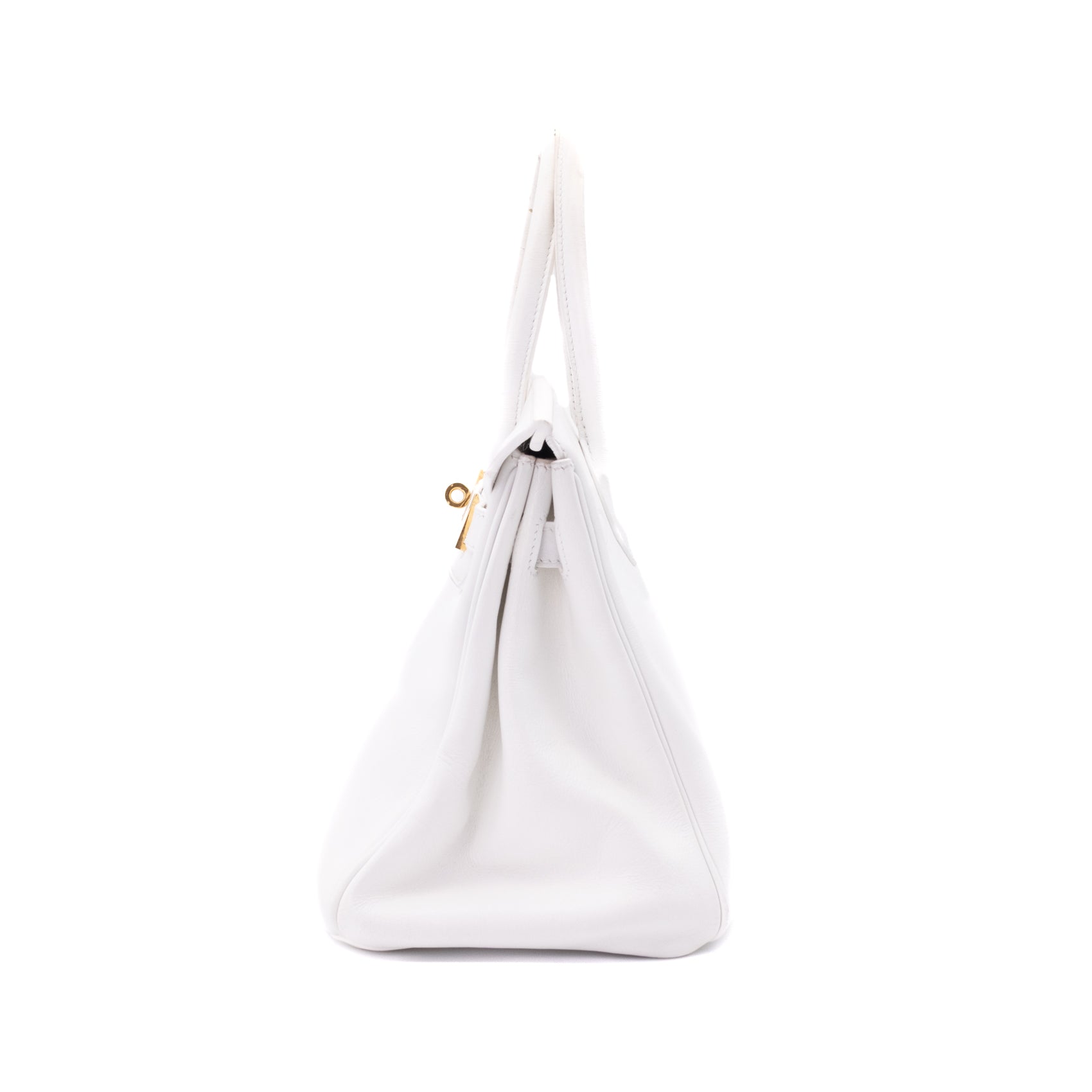 Hermès Birkin 30 Swift Leder Blanc Retourne GHW