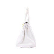 Hermès Birkin 30 Swift Leder Blanc Retourne GHW