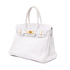 Hermès Birkin 30 Swift Leder Blanc Retourne GHW