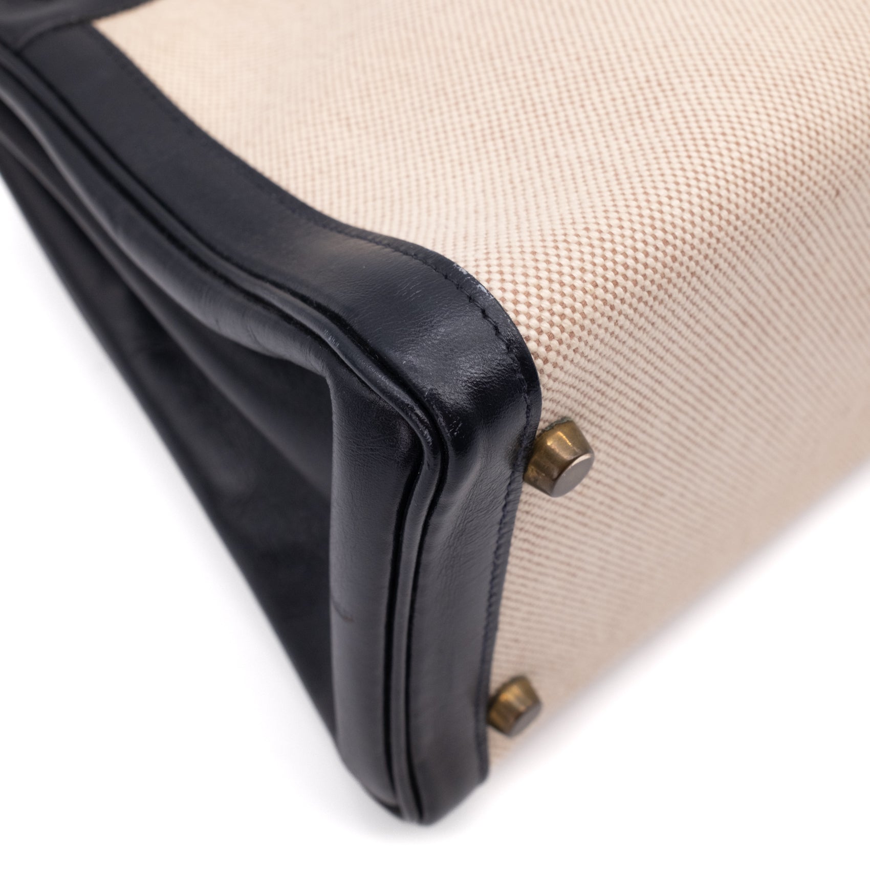 Hermès Kelly 28 Etoile Canvas Boxcalf Beige Dunkelblau Retourne GHW