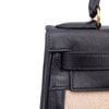 Hermès Kelly 28 Etoile Canvas Boxcalf Beige Dunkelblau Retourne GHW