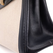 Hermès Kelly 28 Etoile Canvas Boxcalf Beige Dunkelblau Retourne GHW