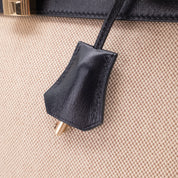 Hermès Kelly 28 Etoile Canvas Boxcalf Beige Dunkelblau Retourne GHW
