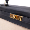 Hermès Kelly 28 Etoile Canvas Boxcalf Beige Dunkelblau Retourne GHW