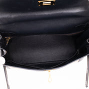 Hermès Kelly 28 Etoile Canvas Boxcalf Beige Dunkelblau Retourne GHW