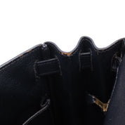 Hermès Kelly 28 Etoile Canvas Boxcalf Beige Dunkelblau Retourne GHW