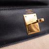 Hermès Kelly 28 Etoile Canvas Boxcalf Beige Dunkelblau Retourne GHW