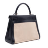 Hermès Kelly 28 Etoile Canvas Boxcalf Beige Dunkelblau Retourne GHW