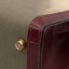 Hermès Kelly 28 Etoile aus weinrotem Rouge Ash Boxcalf Leder und Khakifarbenem Canvas Material im Sellier Stil und mit goldener Hardware